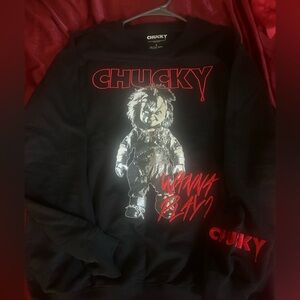 Chucky Black Long Sleeve Crew Neck